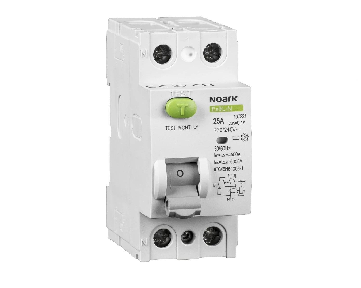 Residual Current Circuit Breaker Ex9L-N 2P 25A 100mA